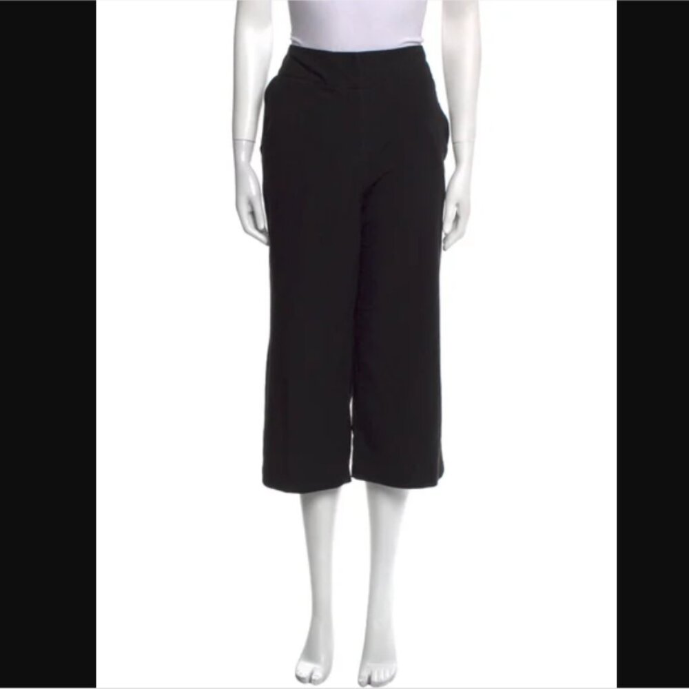 Sandro Wide Leg Crop Pants  Sports Wear 10 Black